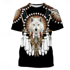 American Indian T-shirt Print 3D Graphic For Men's Adults' Masquerade 3D Print Casual Daily
