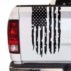 American USA Flag Truck Tailgate Vinyl Decal Car Sticker Compatible with Most Pickup Trucks and Most Vehicles