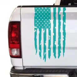 American USA Flag Truck Tailgate Vinyl Decal Car Sticker Compatible with Most Pickup Trucks and Most Vehicles