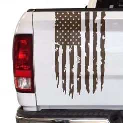 American USA Flag Truck Tailgate Vinyl Decal Car Sticker Compatible with Most Pickup Trucks and Most Vehicles