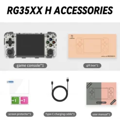 ANBERNIC RG35XX H Handheld Game Console, 3.5 Inch HD Screen Portable Audio Video Player, Double Rocker Handheld Retro Game Console