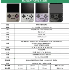 ANBERNIC RG35XX Retro Handheld Game Console Linux System 3.5 Inch IPS Screen Portable Pocket Video Player 10000+ Games Boy Gift, Christmas Birthday Party Gifts for Friends and Children
