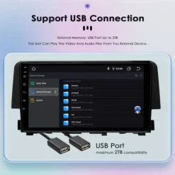 Android 12 Car Multimedia DSP For Honda Civic 10th 2016-2021 Radio Video Navigation Stereo Head Unit Screen Carplay