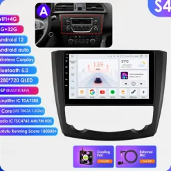 Android 12 Car Radio For Renault Kadjar 2015-2019 Voice Multimedia Video Player Navigation