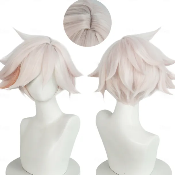 Angel Dust Cosplay Wigs Short Straight Heat Resistant Synthetic Hair Carnival Costumes Wig