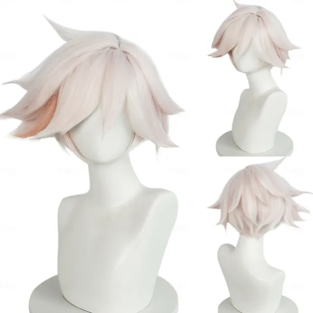 Angel Dust Cosplay Wigs Short Straight Heat Resistant Synthetic Hair Carnival Costumes Wig