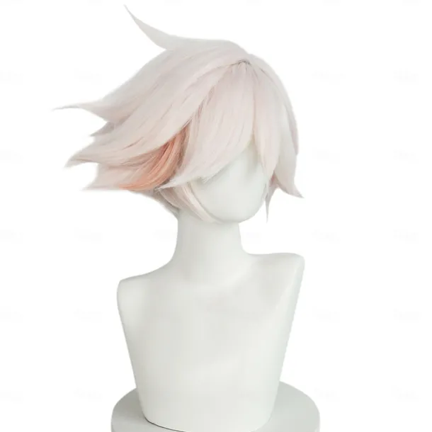 Angel Dust Cosplay Wigs Short Straight Heat Resistant Synthetic Hair Carnival Costumes Wig