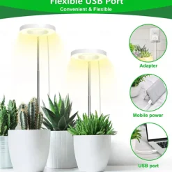 Angel Grow Light 4 or 3 Ring DC5V USB Phytolamp For Plants Led Full Spectrum Lamp For Indoor Plant Seedlings Home Flower Succulet 1pc