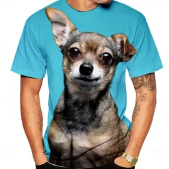Animal Dog Chihuahua T-shirt Anime Graphic Tee For Men's Women's Unisex Adults' 3D Print Casual Daily