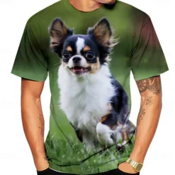 Animal Dog Chihuahua T-shirt Anime Graphic Tee For Men's Women's Unisex Adults' 3D Print Casual Daily