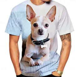 Animal Dog Chihuahua T-shirt Anime Graphic Tee For Men's Women's Unisex Adults' 3D Print Casual Daily
