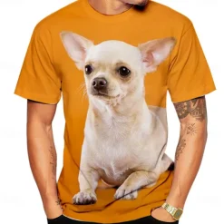 Animal Dog Chihuahua T-shirt Anime Graphic Tee For Men's Women's Unisex Adults' 3D Print Casual Daily
