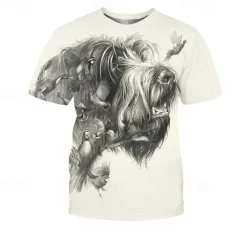 Animal Dog Dachshund T-shirt Anime 3D Graphic For Couple's Men's Women's Adults' Masquerade 3D Print Casual Daily