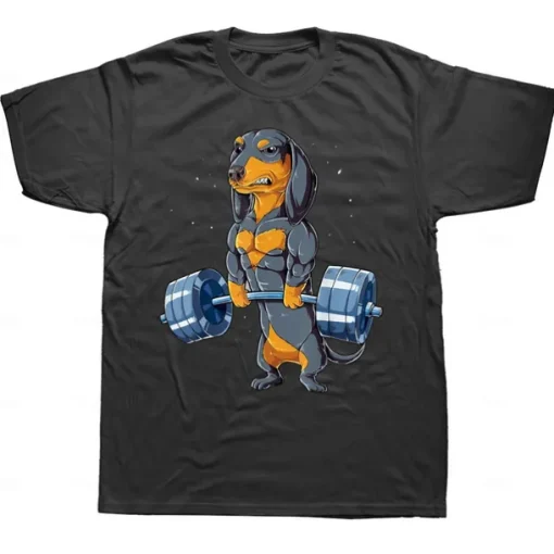 Animal Dog Dachshund T-shirt Print Street Style For Couple's Men's Women's Adults' Hot Stamping Casual Daily
