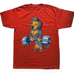 Animal Dog Dachshund T-shirt Print Street Style For Couple's Men's Women's Adults' Hot Stamping Casual Daily