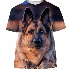 Animal Dog German Shepherd T-shirt Anime 3D Graphic For Couple's Men's Women's Adults' Masquerade 3D Print Casual Daily