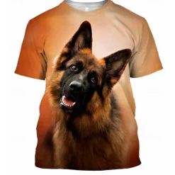 Animal Dog German Shepherd T-shirt Anime 3D Graphic For Couple's Men's Women's Adults' Masquerade 3D Print Casual Daily