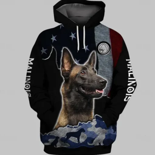 Animal Dog Hoodie Cartoon Manga Anime 3D Front Pocket Graphic For Couple's Men's Women's Adults' 3D Print