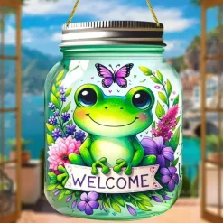 Animal Style 2D Acrylic Decorative Plaque - Acrylic Sign Decoration - Stained Glass Window Hanging Pendant Sun Catcher - Green Forest Landscape Decor - Perfect Tropical Home Decoration