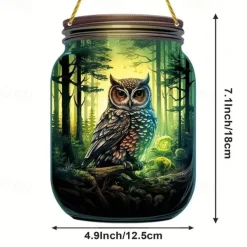 Animal Style 2D Acrylic Decorative Plaque - Acrylic Sign Decoration - Stained Glass Window Hanging Pendant Sun Catcher - Green Forest Landscape Decor - Perfect Tropical Home Decoration