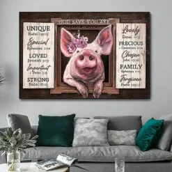 Animal Wall Art Canvas Farm Cows Canvas Prints and Posters for Home Decor Without Frame