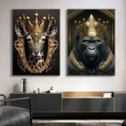 Animal Wall Art Canvas Prints and Posters Abstract Portrait Pictures Decorative Fabric Painting For Living Room Pictures No Frame