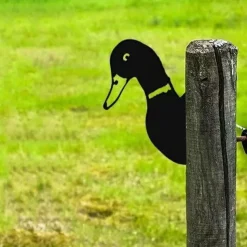 Animals Metal Garden Art Decor, Funny Peeping Cow Metal Wall Sculptures Weatherproof Wrought Iron Art Cow Sign Outdoor Garden Farmhouse Decor Cow Wall Decor