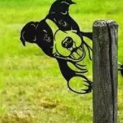 Animals Metal Garden Art Decor, Funny Peeping Cow Metal Wall Sculptures Weatherproof Wrought Iron Art Cow Sign Outdoor Garden Farmhouse Decor Cow Wall Decor