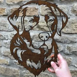 Animals Metal Garden Art Decor, Funny Peeping Cow Metal Wall Sculptures Weatherproof Wrought Iron Art Cow Sign Outdoor Garden Farmhouse Decor Cow Wall Decor