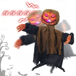 Animated Pumpkin Ghost Halloween Pumpkin Ghost Outdoor Halloween Hanging Decoration Outdoor Decorations for Lawn Porch