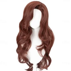Anime Monster High Cosplay Clawdeen Wolf Cosplay Wig Long Curly Brown Halloween Wigs