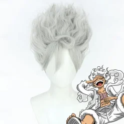 Anime One Piece Gear 5 Luffy Golden NIka Cosplay Wigs Cosplay Party Wigs Halloween Wigs