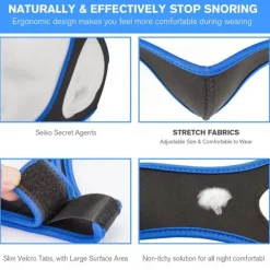 Anti Snoring Devices, 2023 New Anti Snoring Chin Strap Effective Snore Chin Strap for Men Women, Adjustable and Breathable Anti Snore Devices Snoring Reduction Stop Snoring Aids for Better Sleep