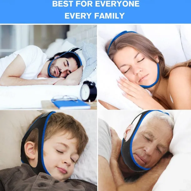 Anti Snoring Devices, 2023 New Anti Snoring Chin Strap Effective Snore Chin Strap for Men Women, Adjustable and Breathable Anti Snore Devices Snoring Reduction Stop Snoring Aids for Better Sleep