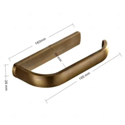 Antique Brass Toilet Roll Paper Holders,Towel Ring Hangers Bath Collection Set Wall Modern Mount