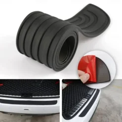 Anti-Scratch Car Trunk Door Sill Protector - Universal Rear Bumper Guard Rubber Trim Pad, 90cm x 7cm