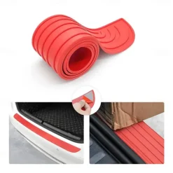 Anti-Scratch Car Trunk Door Sill Protector - Universal Rear Bumper Guard Rubber Trim Pad, 90cm x 7cm