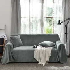 Anti-Scratch Cat Sofa Cover Blanket Sofa Slipcover,Soft Fuzzy Bedding Blankets ,Furniture Protector from Pet Scratch, Premium Fluffy Blankets Plush Fleece Throw Dog Bed