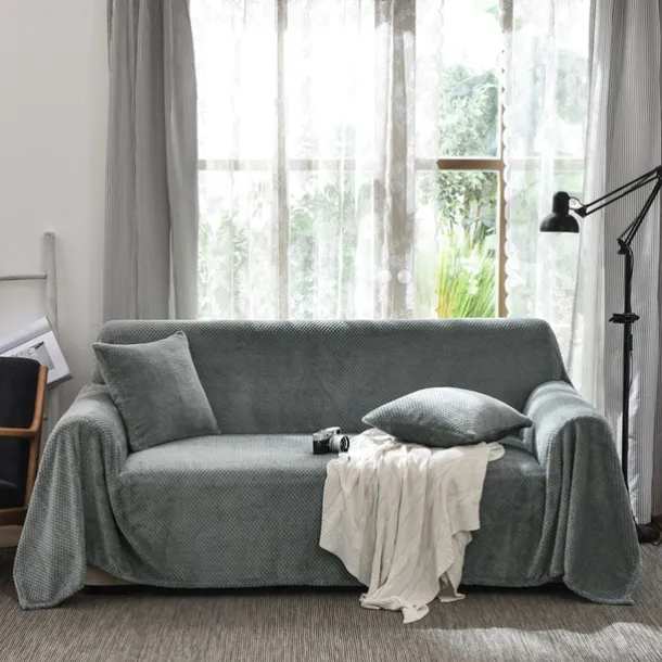 Anti-Scratch Cat Sofa Cover Blanket Sofa Slipcover,Soft Fuzzy Bedding Blankets ,Furniture Protector from Pet Scratch, Premium Fluffy Blankets Plush Fleece Throw Dog Bed