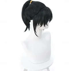 Apply to Wreck-it Ralph Vanellope Von Schweetz Cosplay Wig Vanellope Von Schweetz Black High Ponytail Anime Prop Wigs Halloween Wigs
