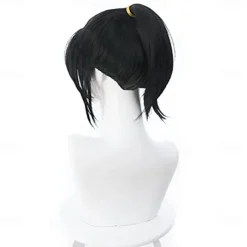 Apply to Wreck-it Ralph Vanellope Von Schweetz Cosplay Wig Vanellope Von Schweetz Black High Ponytail Anime Prop Wigs Halloween Wigs