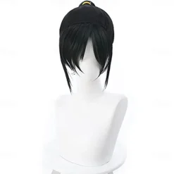 Apply to Wreck-it Ralph Vanellope Von Schweetz Cosplay Wig Vanellope Von Schweetz Black High Ponytail Anime Prop Wigs Halloween Wigs