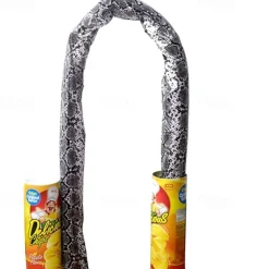 April Fool's Day Gift Tricky Toy Spoof Potato Chip Snake Bouncing Snake Startle Tricky Potato Chip Bucket Snake 2pcs Yellow
