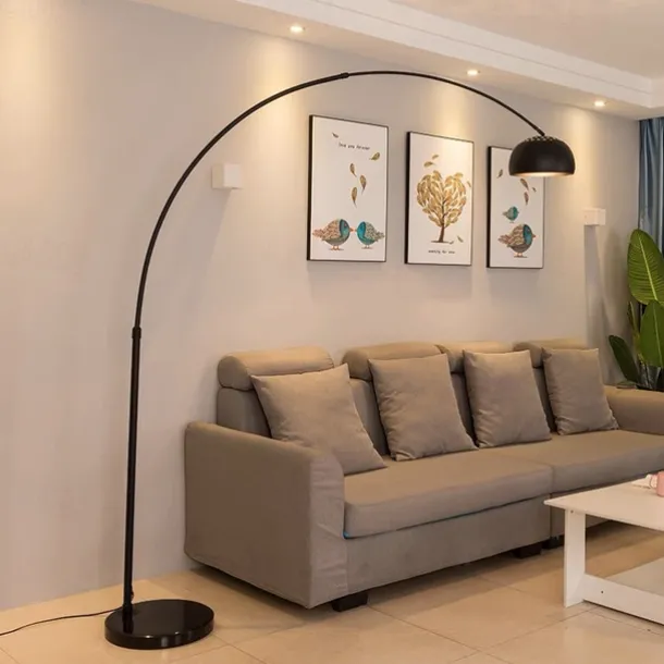 Arc Lamp - Height Adjustable 170 cm E26 Black Gold Arc Lamp, Floor Lamp Warm White Arc Floor Lamp 110-240V