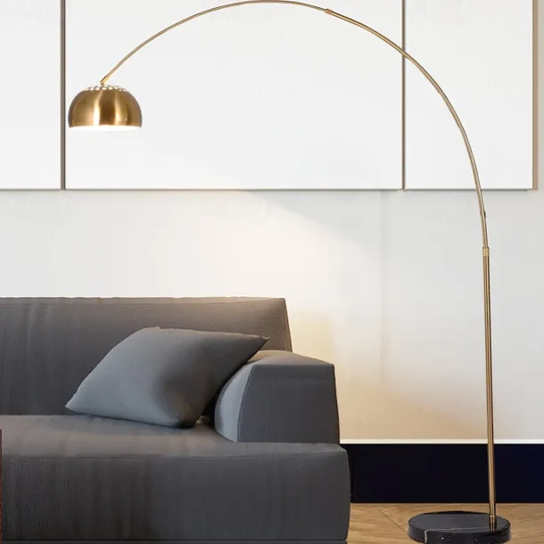 Arc Lamp - Height Adjustable 170 cm E26 Black Gold Arc Lamp, Floor Lamp Warm White Arc Floor Lamp 110-240V