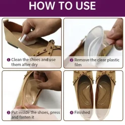 Arch Support Insoles For Flat Feet (Suitable Night And Home Use And Replace Them Regularly) Gel Arch Inserts For Plantar Fasciitis Adhesive Arch Pads For Pressure And Foot Pain Relief