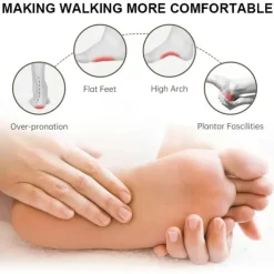 Arch Support Insoles For Flat Feet (Suitable Night And Home Use And Replace Them Regularly) Gel Arch Inserts For Plantar Fasciitis Adhesive Arch Pads For Pressure And Foot Pain Relief