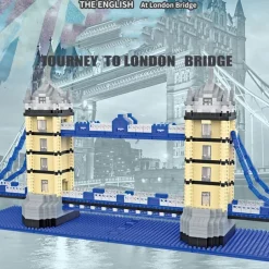 Architecture Twin Bridges Micro Building Blocks Set1900PCS - World Famous Architectural Model Toys Gifts for Kids and Adults