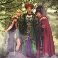 Ariker Winifred Sanderson Wig Curly Brown Hocus Pocus 2 Winifred Wig for Women Sanderson Sisters Accessories Witch Wig Without Teeth Necklace Earrings Halloween Wigs