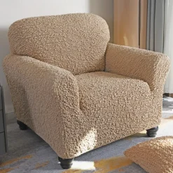 Armchair Cover Armchair Slipcover Soft Polyester Fabric Slipcover 1-Piece Form Fit Stretch Stylish Furniture Protector Microfibra Collection